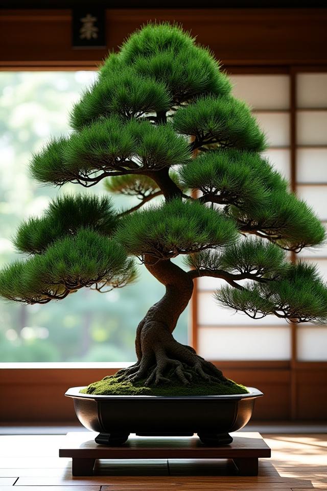 堂々とした樹形の五葉松の盆栽