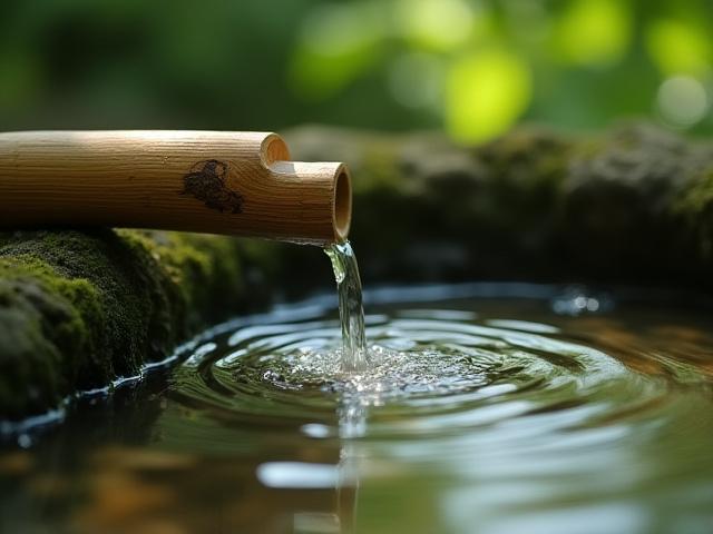水琴窟から滴る水