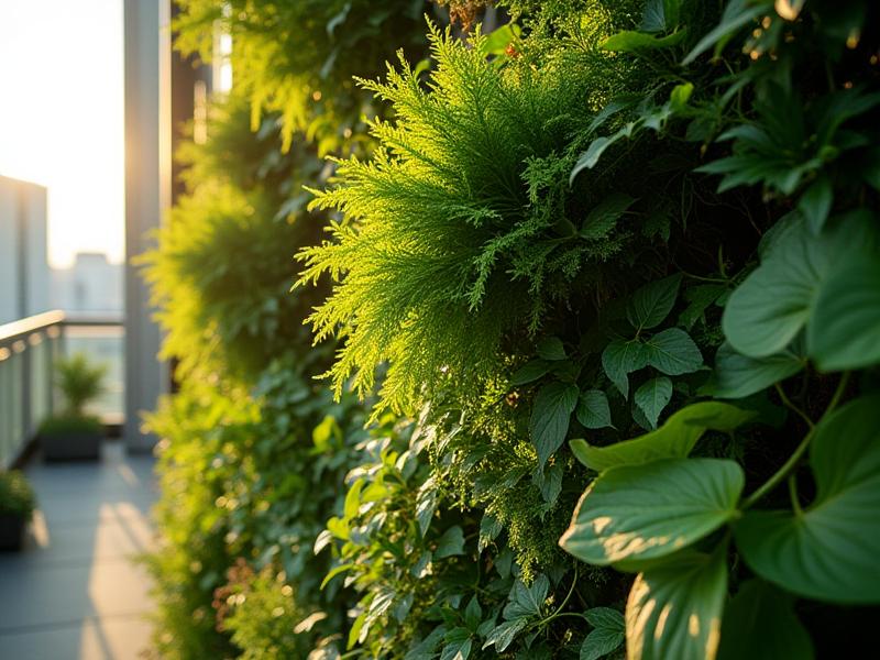 新橋ビジネスセンター屋上庭園のアフター写真：IoT灌水システムを誇る壁面緑化