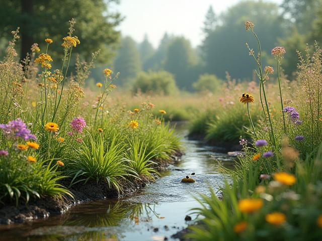 在来種植物が豊かに育つ、生態系に配慮したエコロジカルな庭園