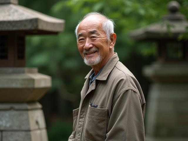 経験豊富な庭師兼ガーデンデザイナー、山田和洋のポートレート